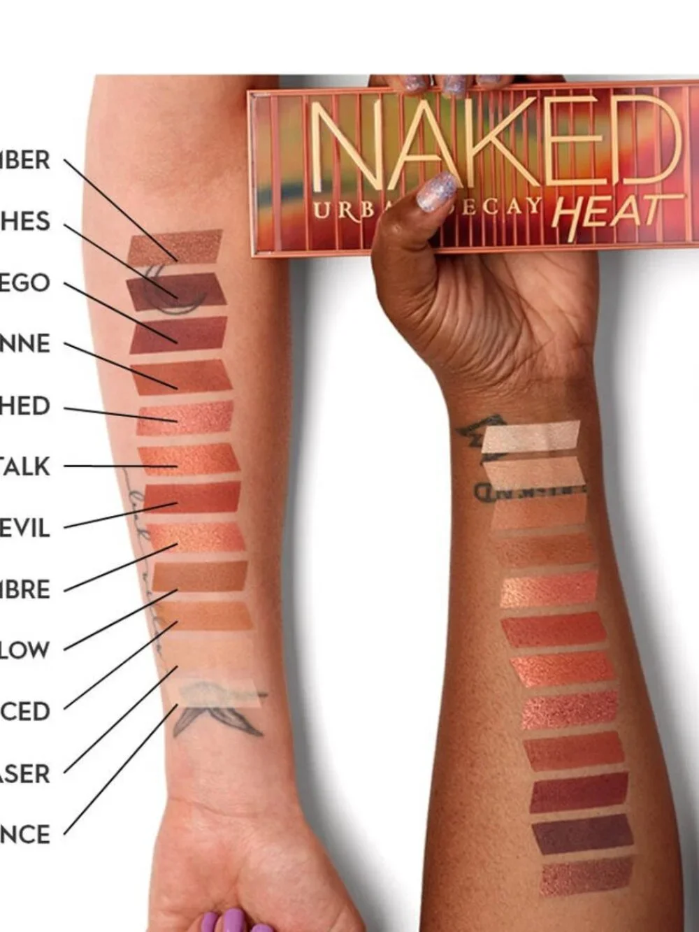 Urban Decay Naked Heat Eyeshadow Palette - Copper, Brown, Orange & Cream Shades